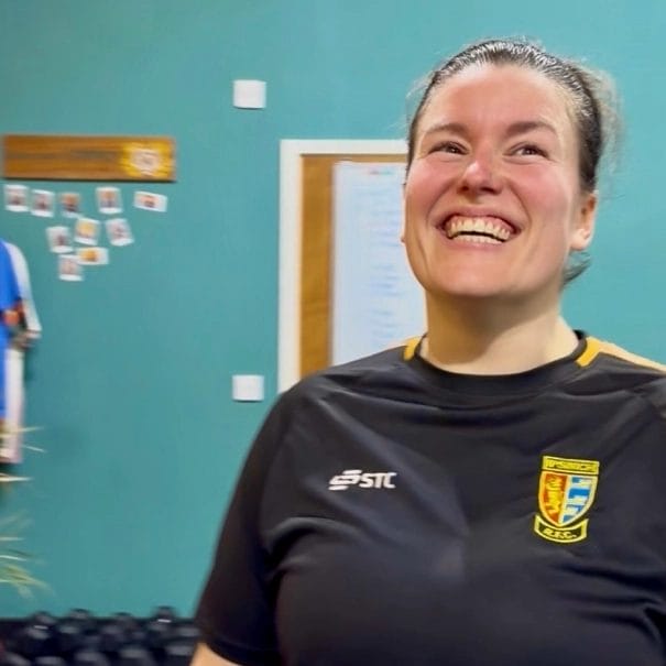 Kay laughing at FireTiger Fitness